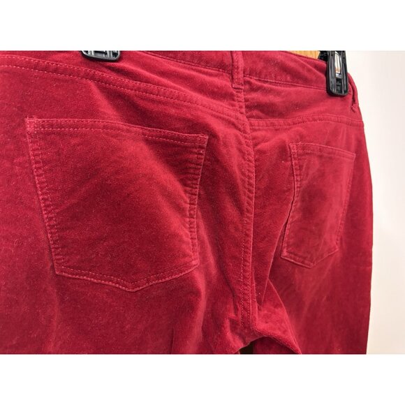 Talbots Signature Red Velvet Pants Womens Waist 30 Costume Christmas Santa Claus - Picture 7 of 10
